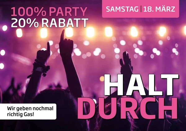 Party Flyer: Halt durch | Boelparty am 18.03.2017 in Freren